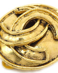 Chanel 1994 Button Earrings Gold Small