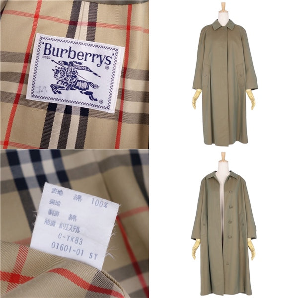 Vint Burberry s Coat  Coat Balmacorn Coat Cotton 100%   9AB2 (M Equivalent) Karki