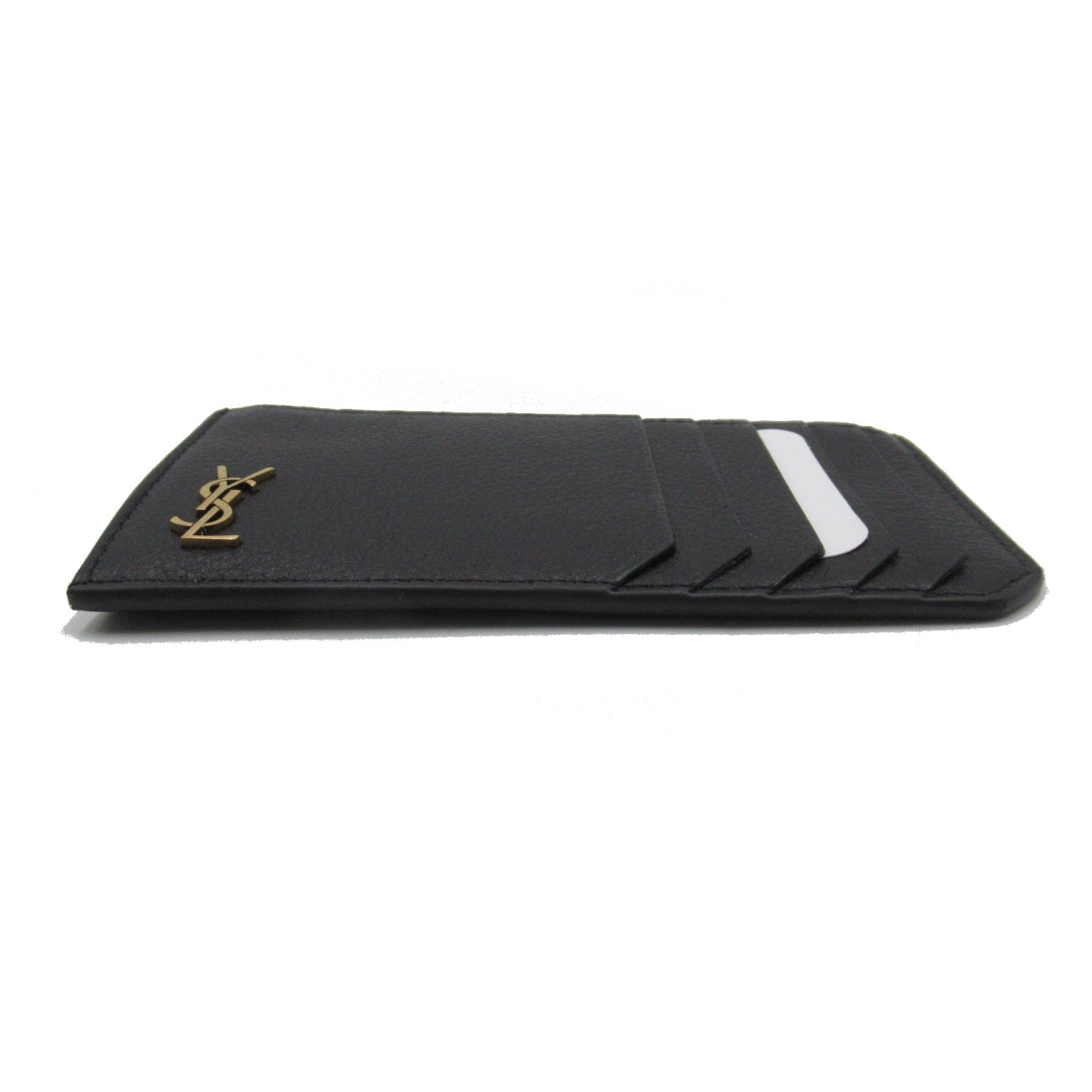 Saint Laurent Card Case Coin Case Coin Case Wallet  Leather  Black 63742515B0W1000