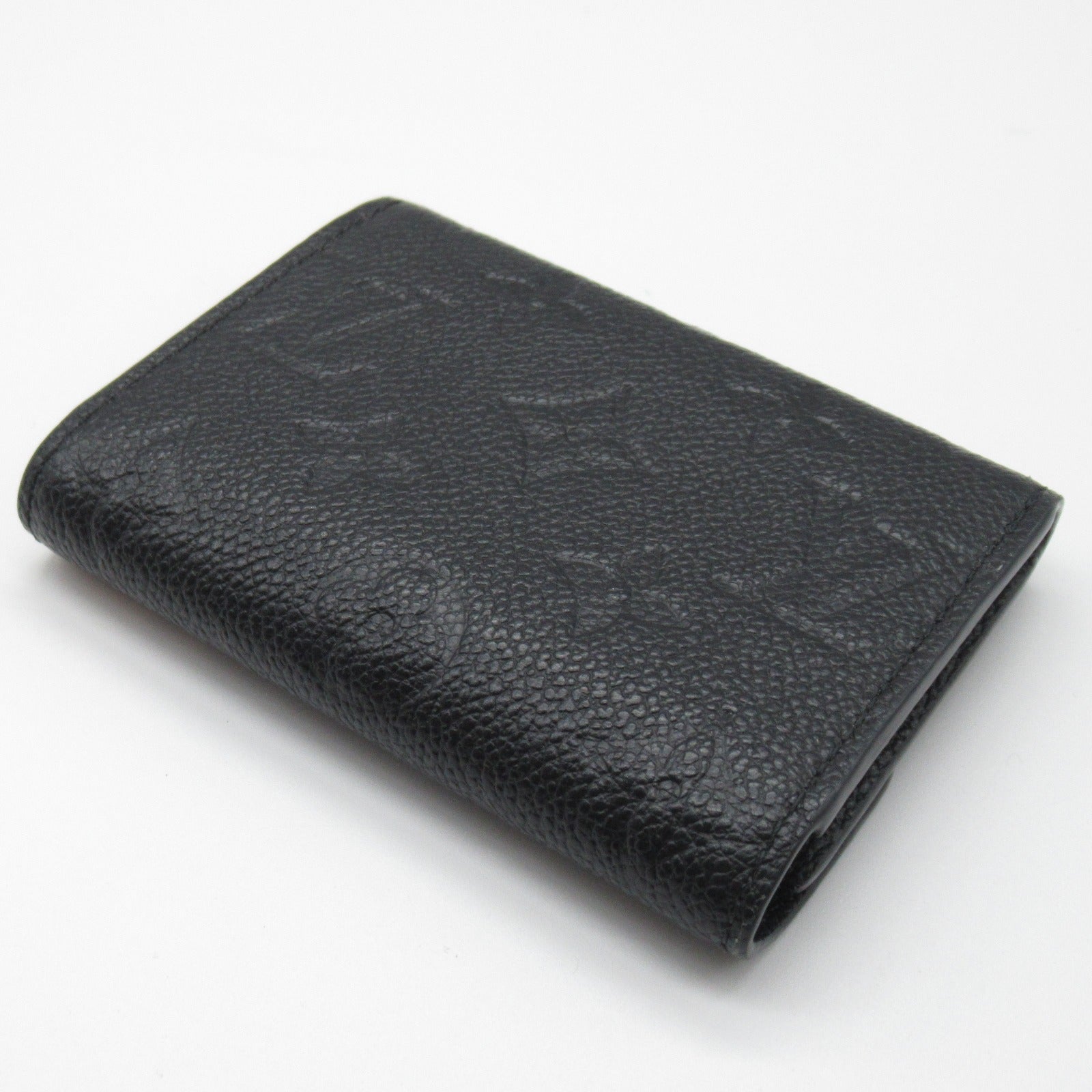 Louis Vuitton Louis Vuitton Portemoney Rosary Card Case Accessories Leather Monogram Emplant   Black M81455