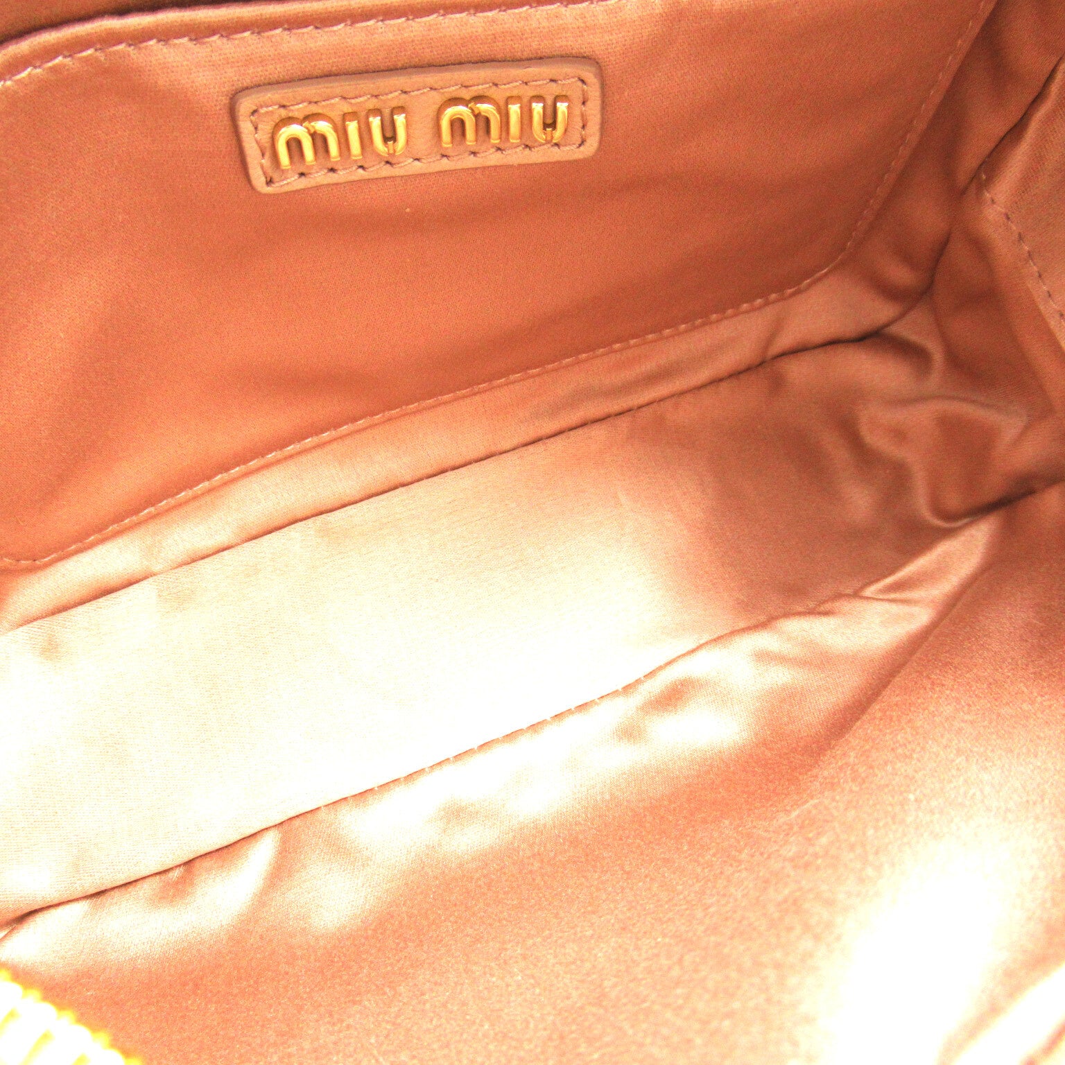 Miu Miu Miu Shoulder Bag Shoulder Bag Leather  Beige 5BH118N88F0770