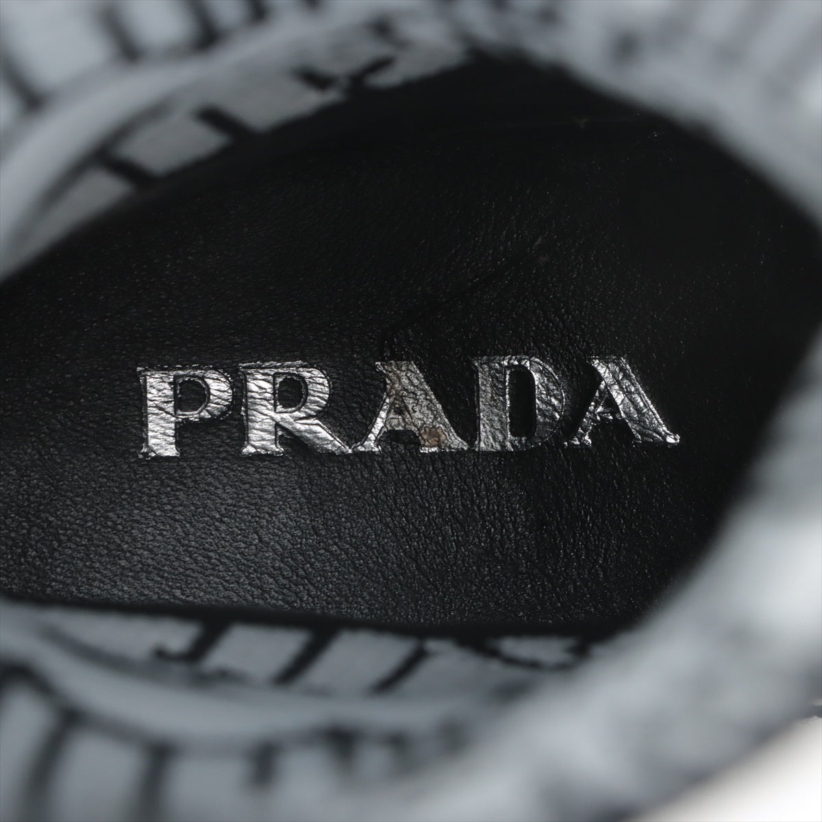 PRADA NIT BOOTS 37 LADY BLACK X WHITE DECOJAGARD