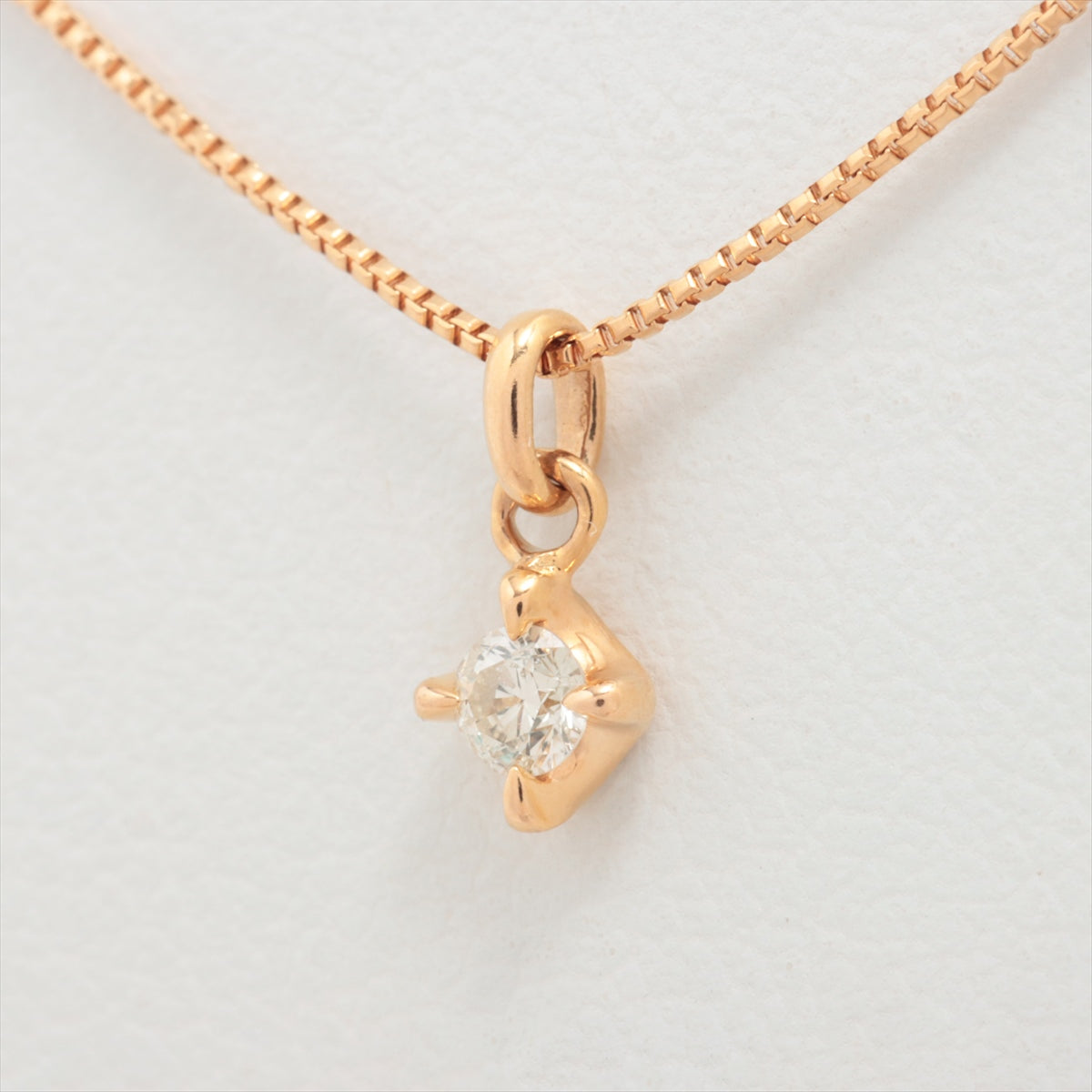 Agat diamond necklace K18 (YG) 1.5g 0.05 E