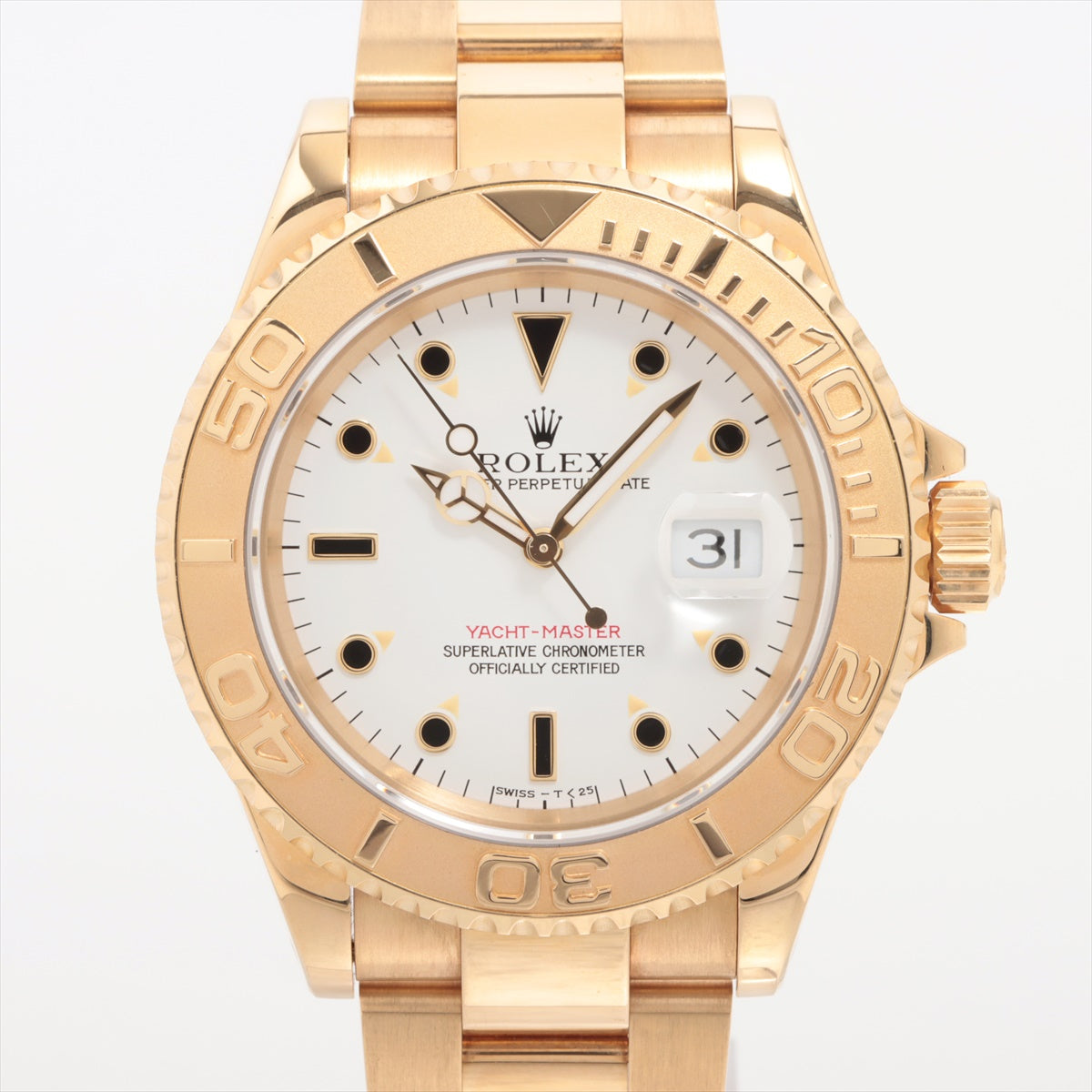 Rolex Yachtmaster 16628 YG AT White