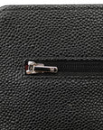 Chanel Matrases Coco  Chain Shoulder Wallet Black Caviar S  CHANEL