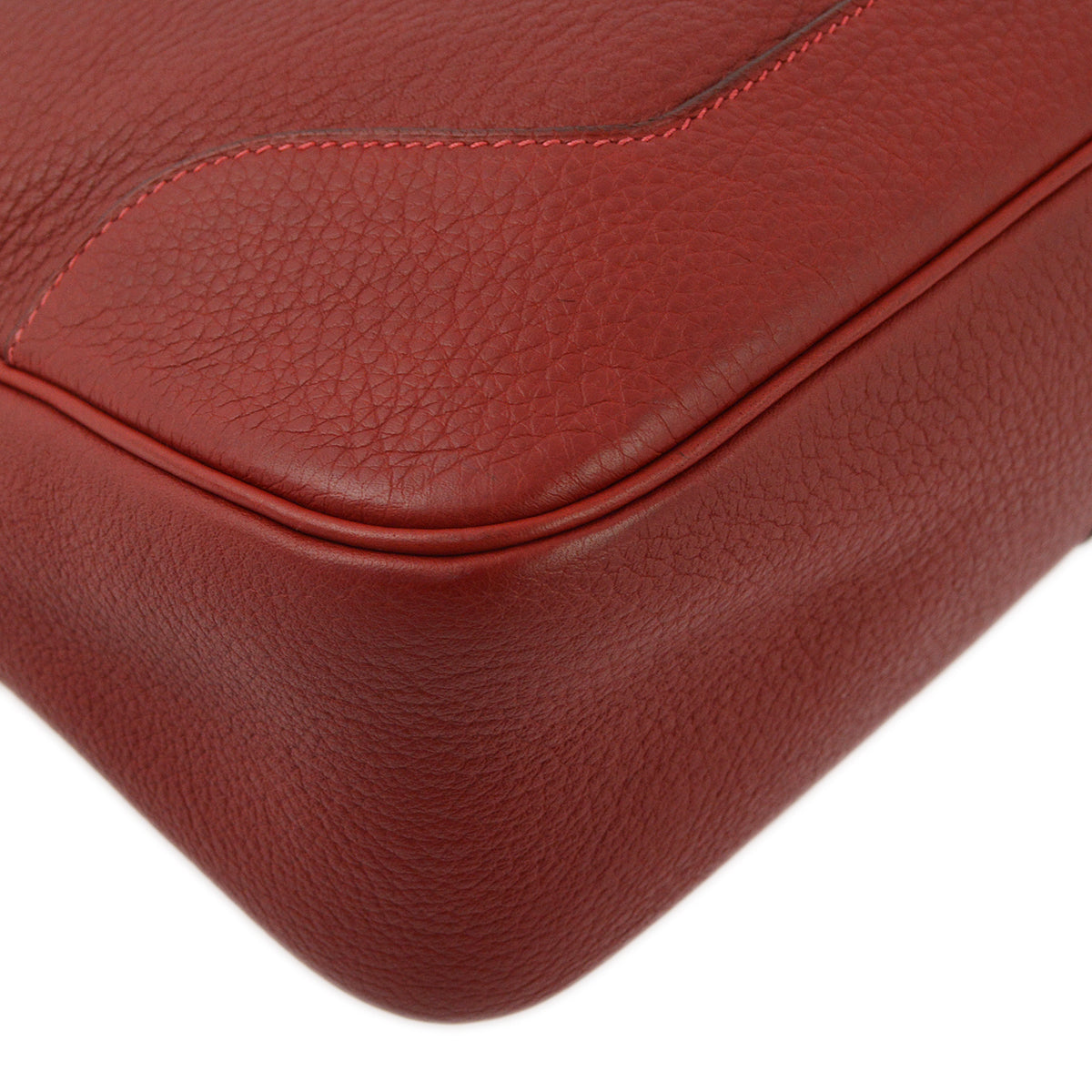 Hermes Red Taurillon Clemence Trim 31 Shoulder Bag