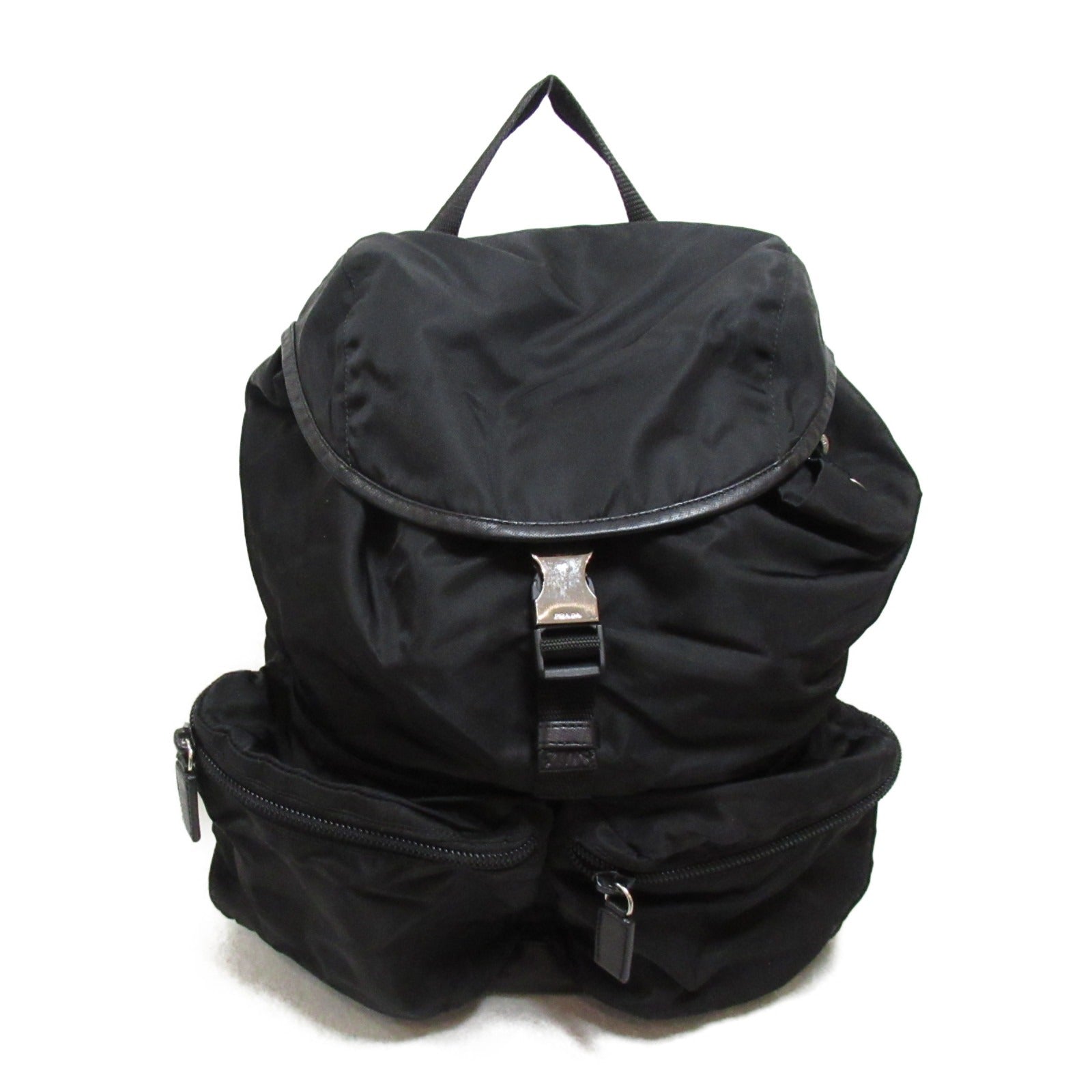 PRADA PRADA Rucksack Rucksack Backpack Bag Nylon   Black Rucksack OFF