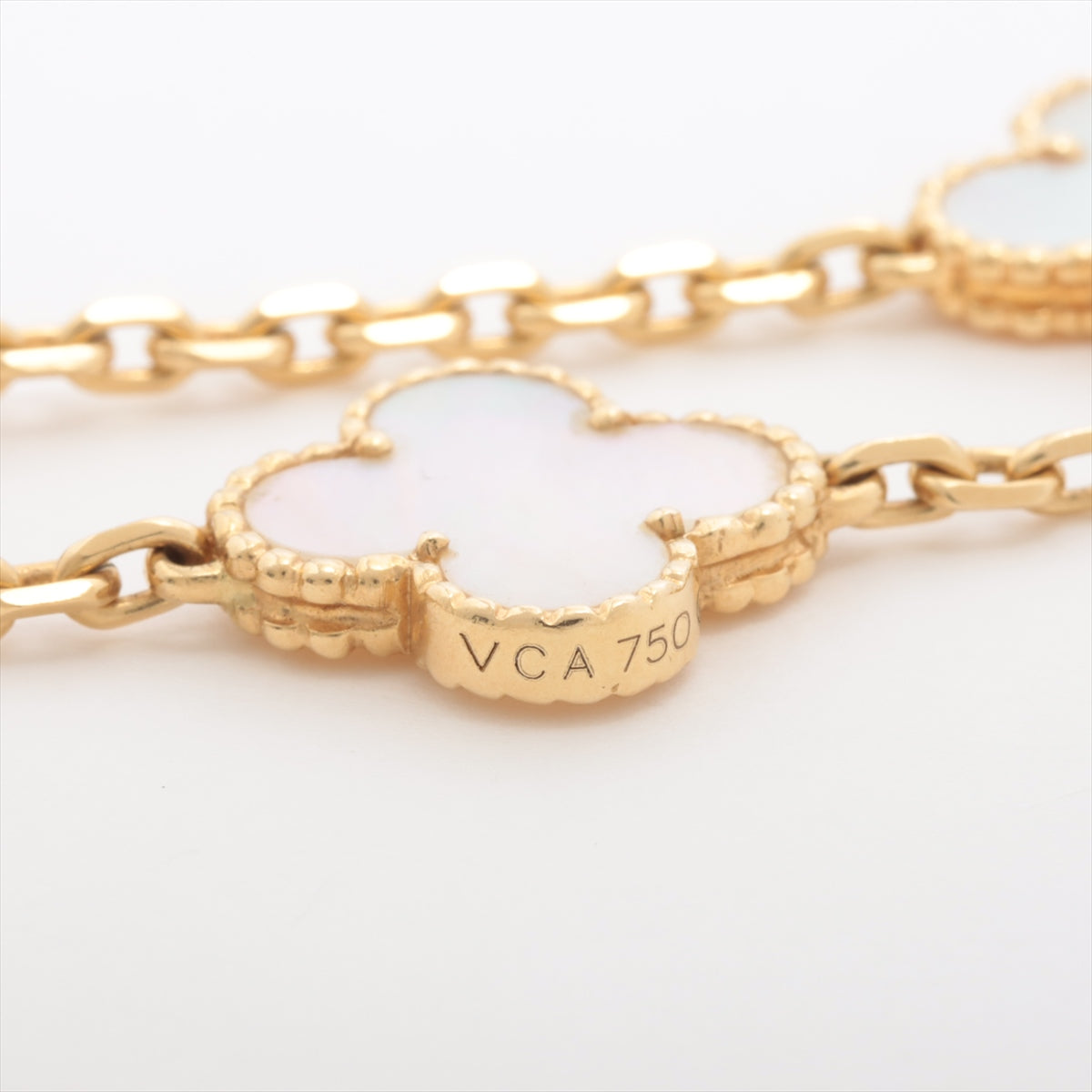 Van Cleef &amp; Arpels Vintage Alhambra 20P S Necklace 750 (YG) 41.6g