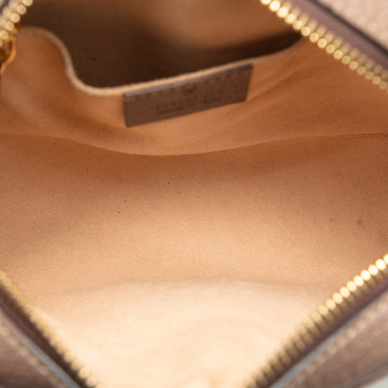 Gucci GG Supreme Ophidia  Shoulder Bag 517350 Beige Brown PVC Leather  Gucci