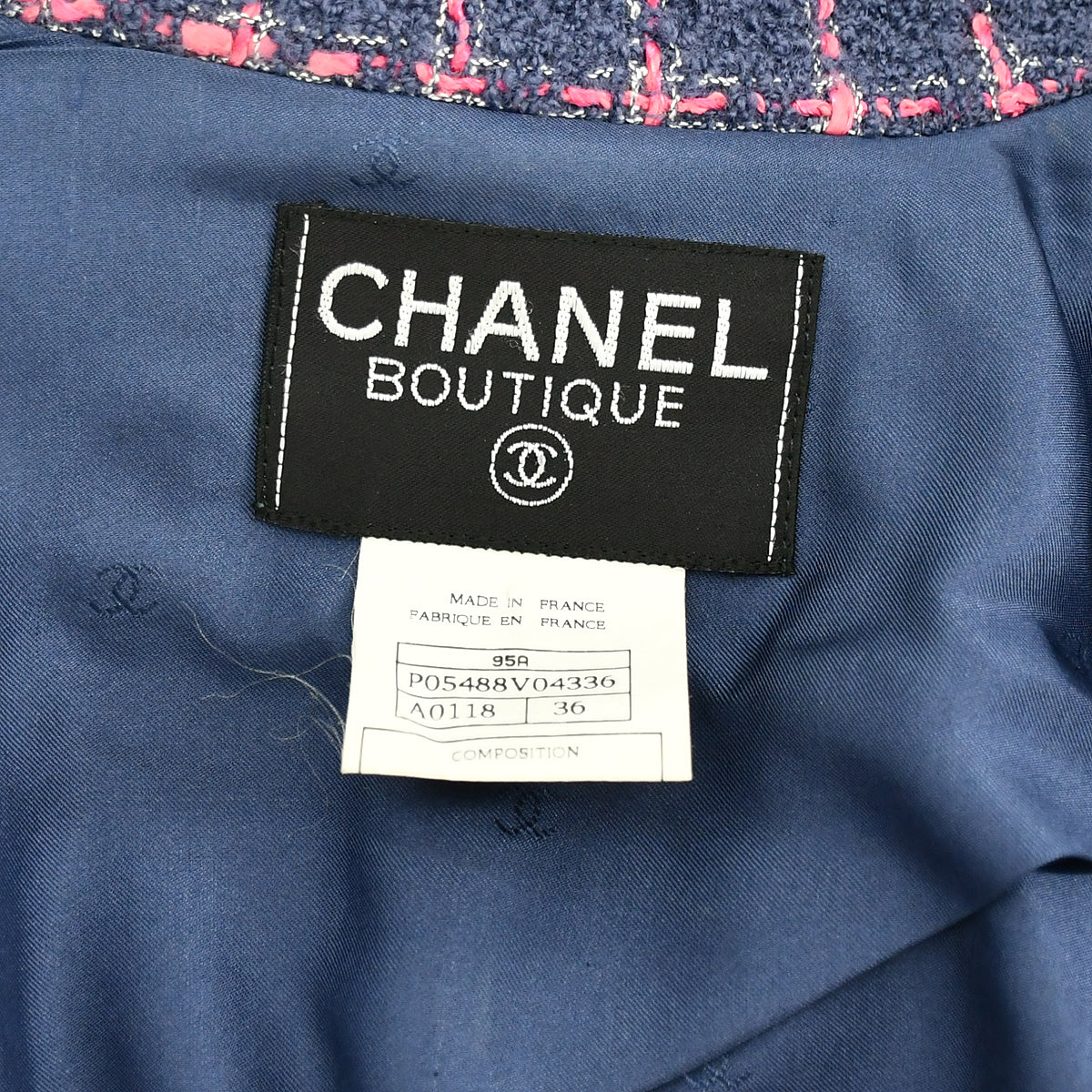 Chanel Single Breasted Jacket Purple 95A 