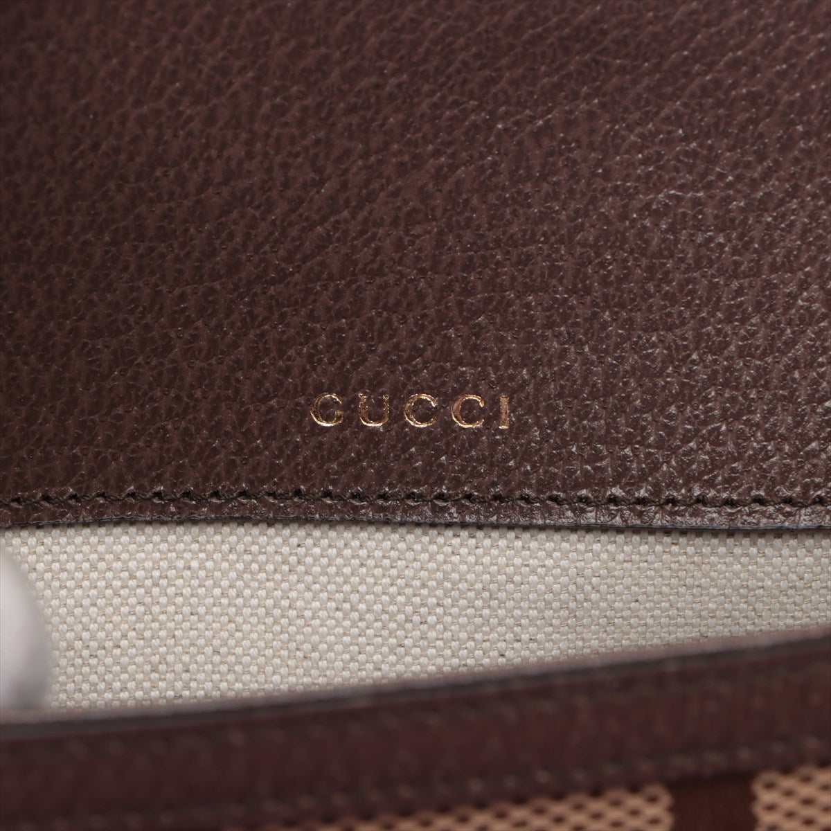 Gucci JamboGG Hoodbit 1955 Canvas  Leather 2WAY Shoulder Bag Beige × Brown 658574