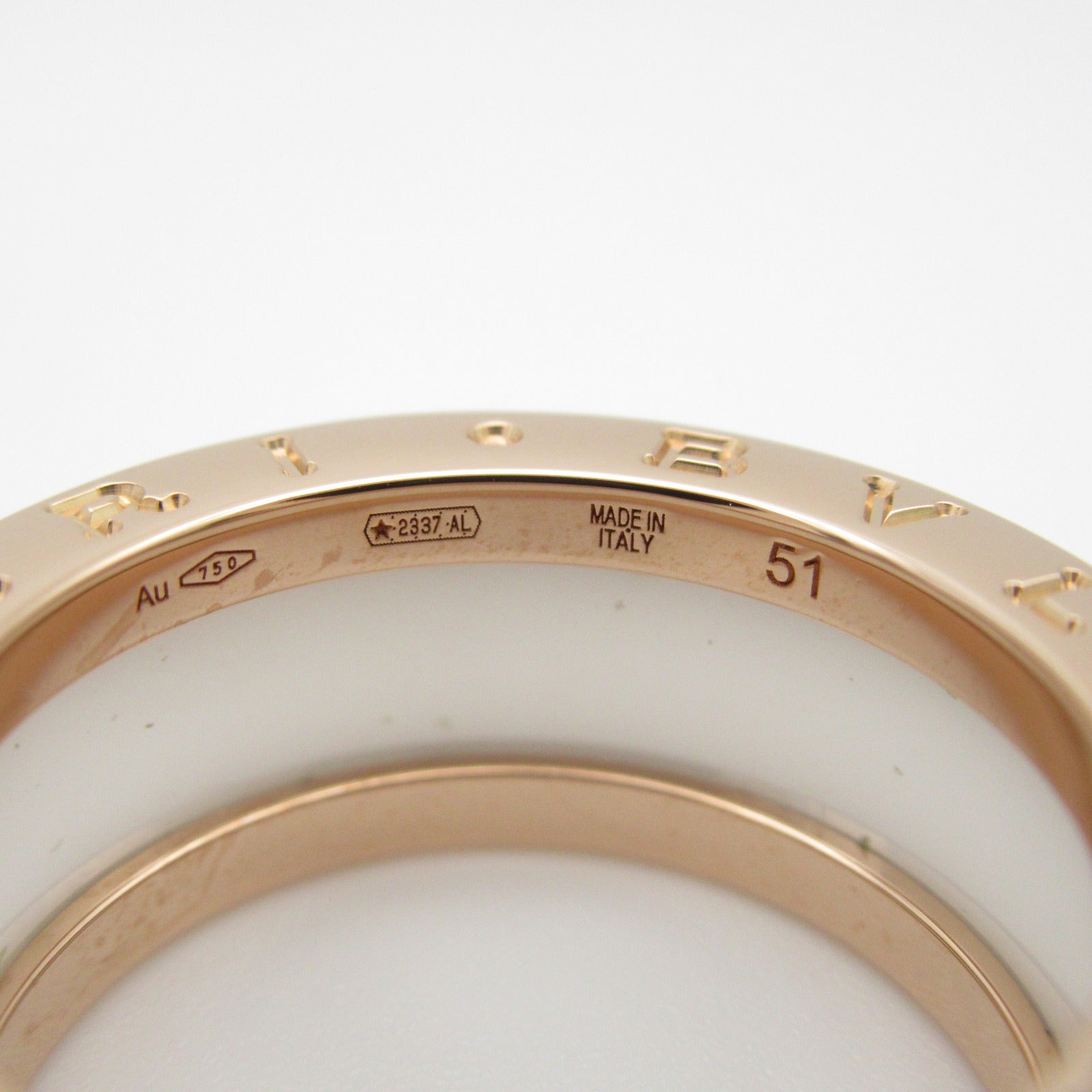 Bulgari BVLGARI B-zero1 Beezero One Ring Ring Ring Ring Jewelry K18PG (Pink G) Ceramic   G  Ancestral EVA