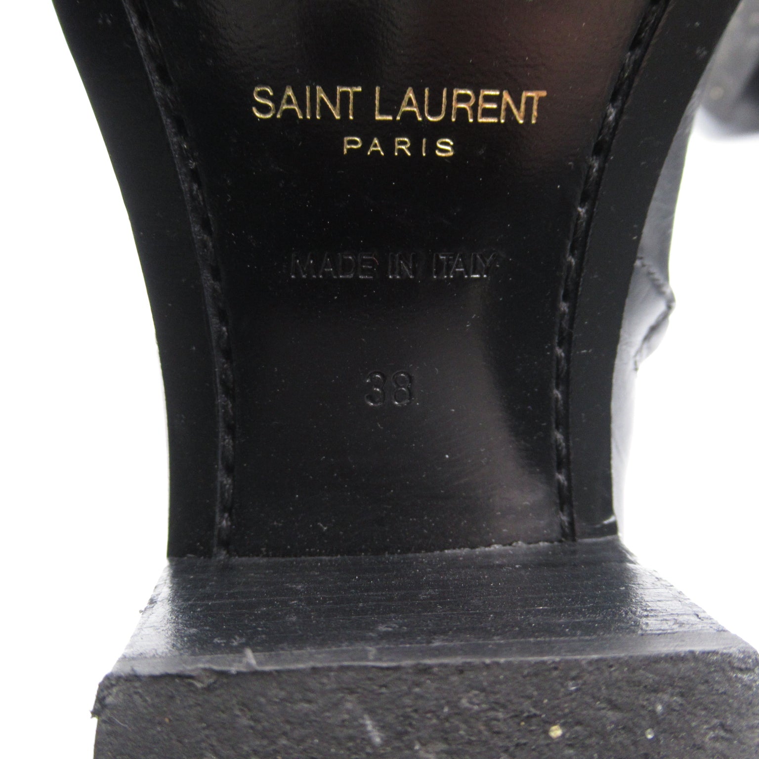 San Laurent Saint Laurent Lucus Anchor Boots Shoes Leather  Black 558996