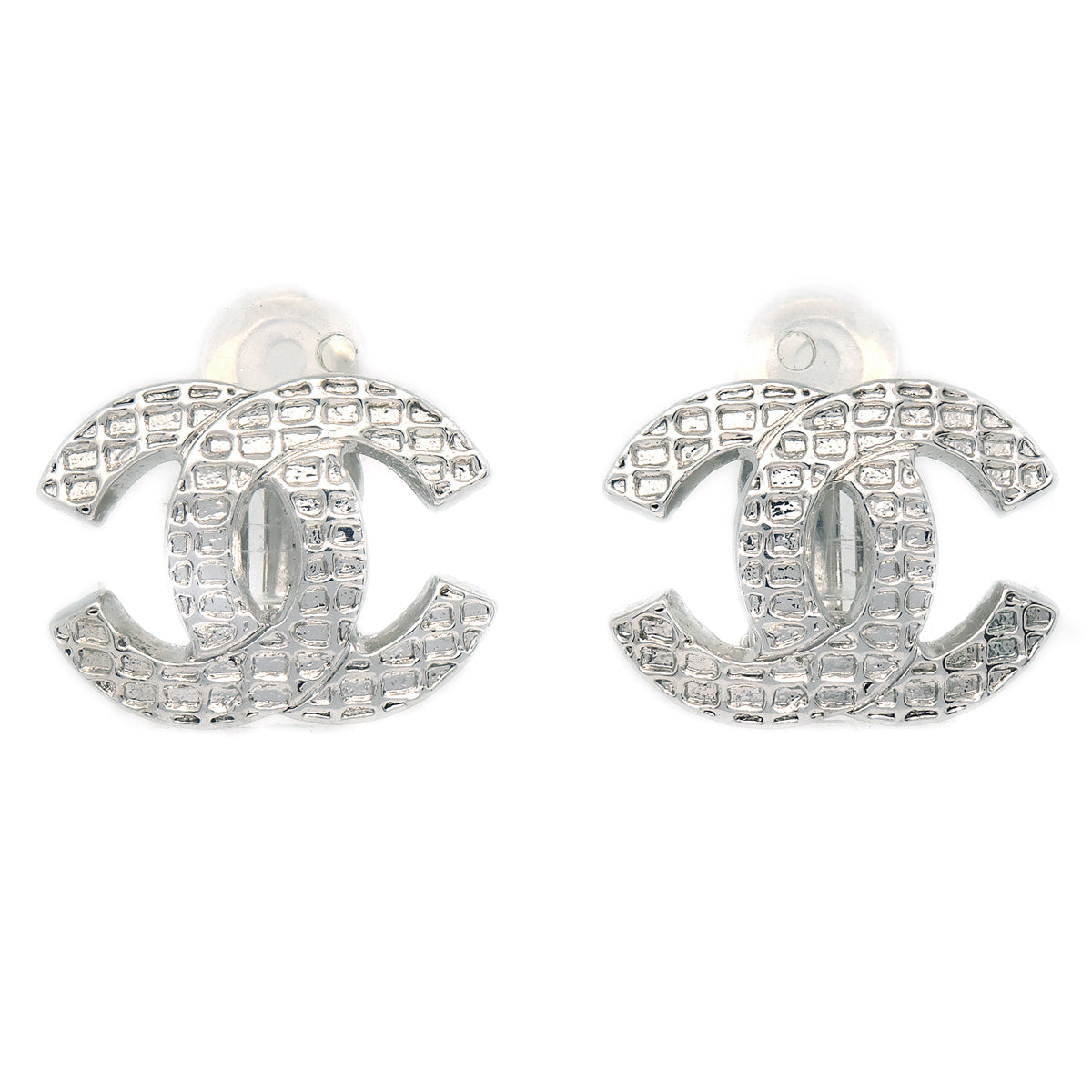 Chanel 耳環夾式銀色 00A