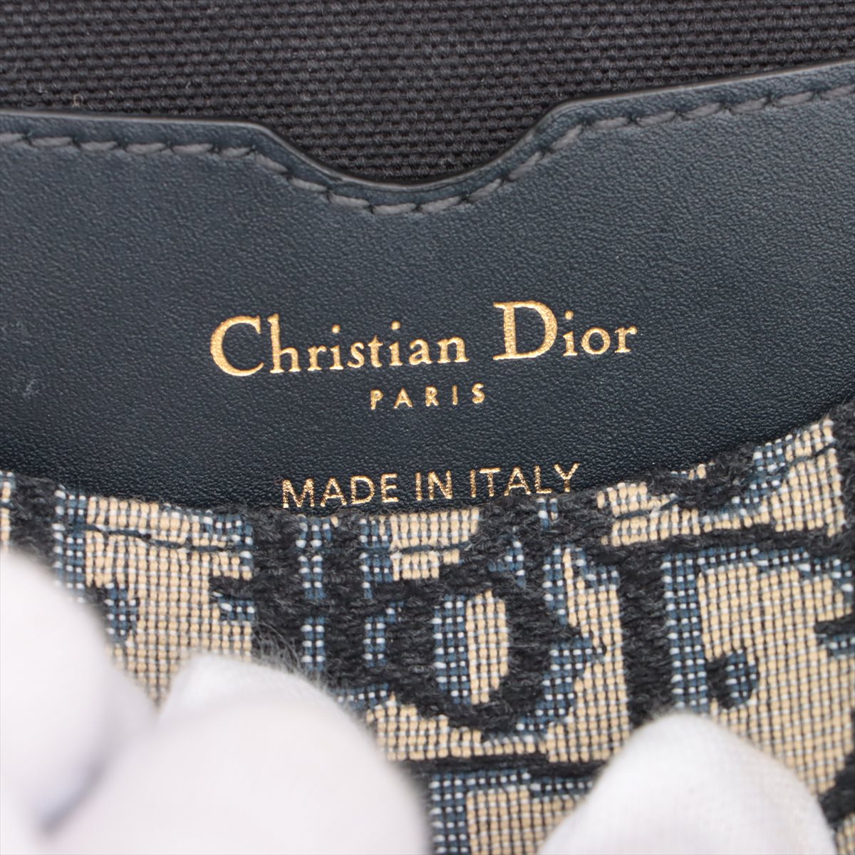 Christian Dior Ombreek Bobby Canvas  Leather Shoulder Bag Nbey