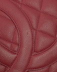 Chanel 2000-2001 Red Caviar Medallion Tote Handbag
