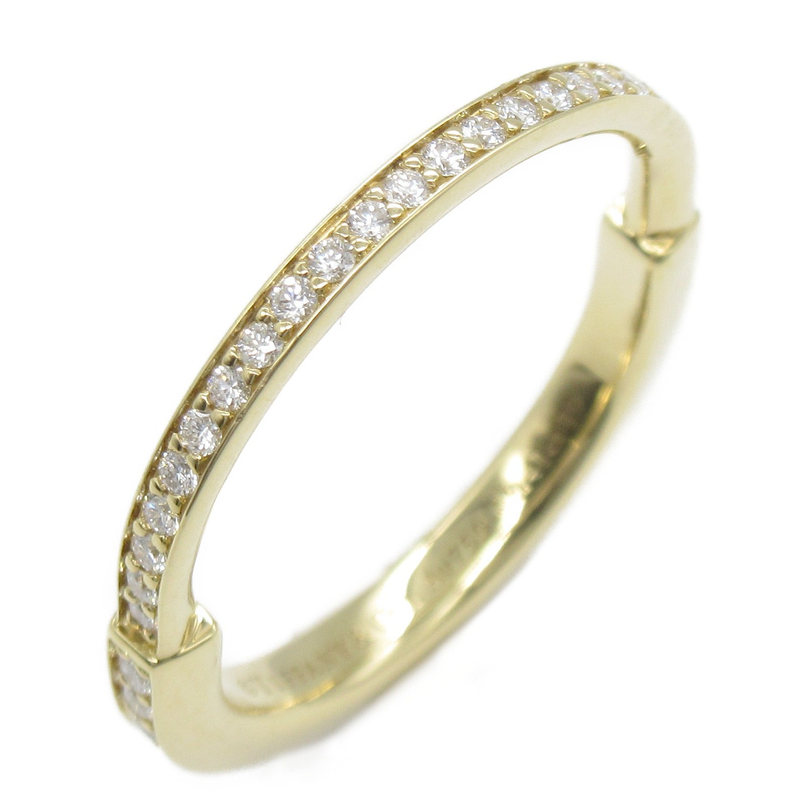 TIFFANY&amp;CO Lock Full Diamond Ring Ring Ring Jewelry K18 (Yellow G) Diamond   Clearance