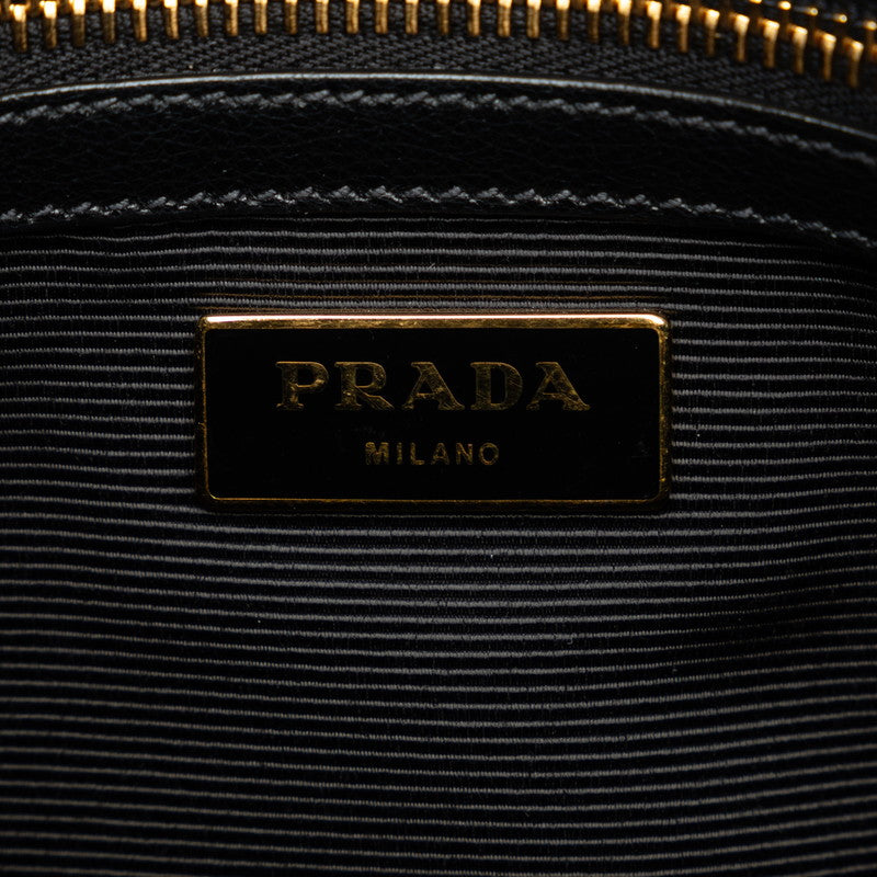 Prada Logo G  Handbag Shoulder Bag 2WAY 1BA164 Black Leather  Prada