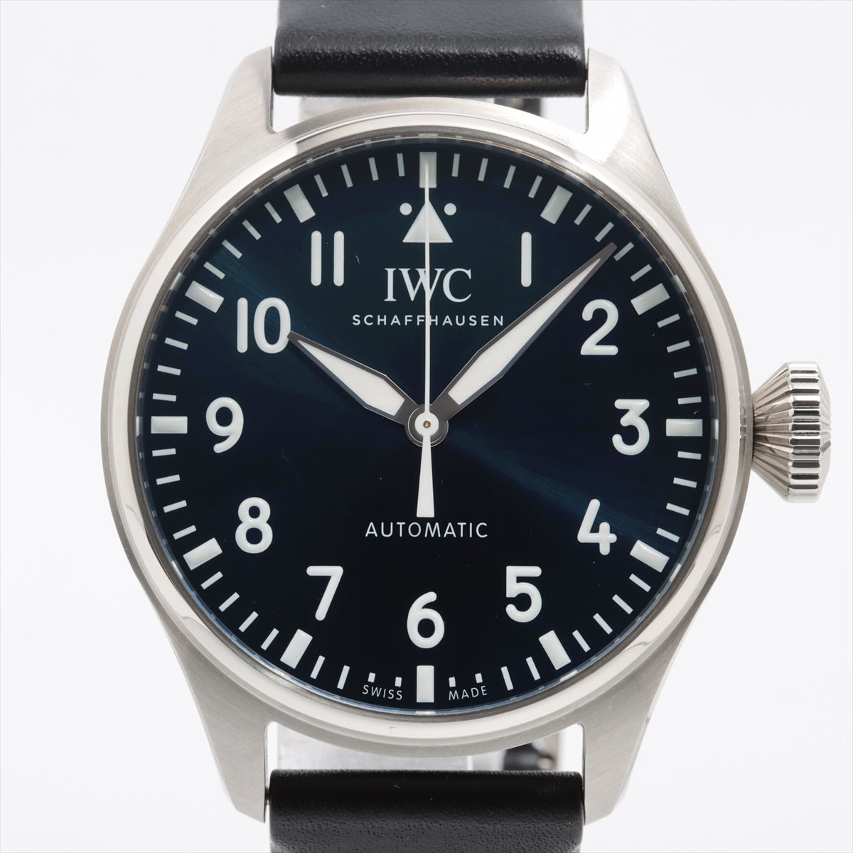 IWC Big Pilot Watch IW329303 SS Leather AT Blue Screensaver