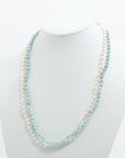 Agat Pearl necklace K10 (YG) total 43.4g