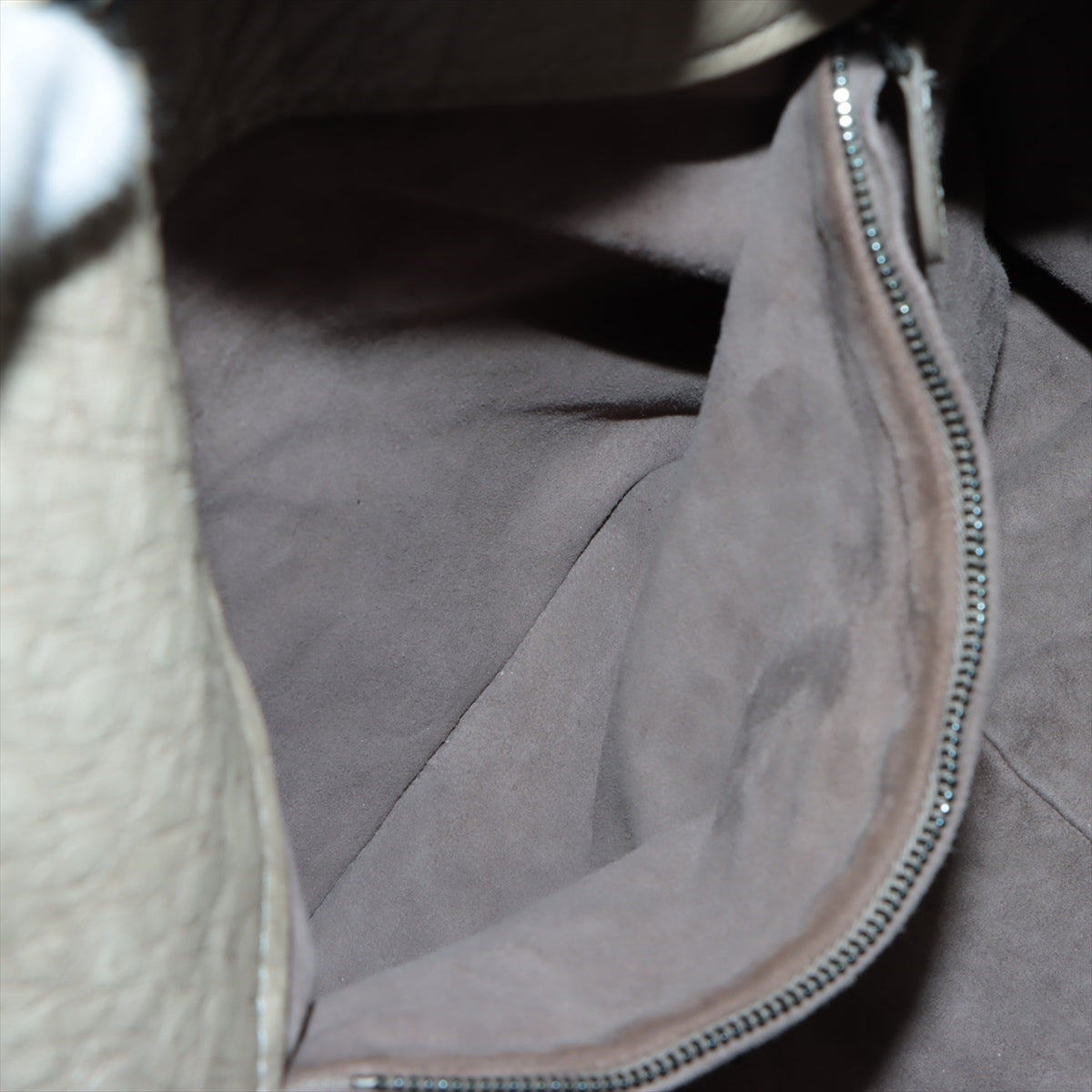 Bottega Veneta Interlude Shoulder Bag Beige Ostrich  Pearson × Suede