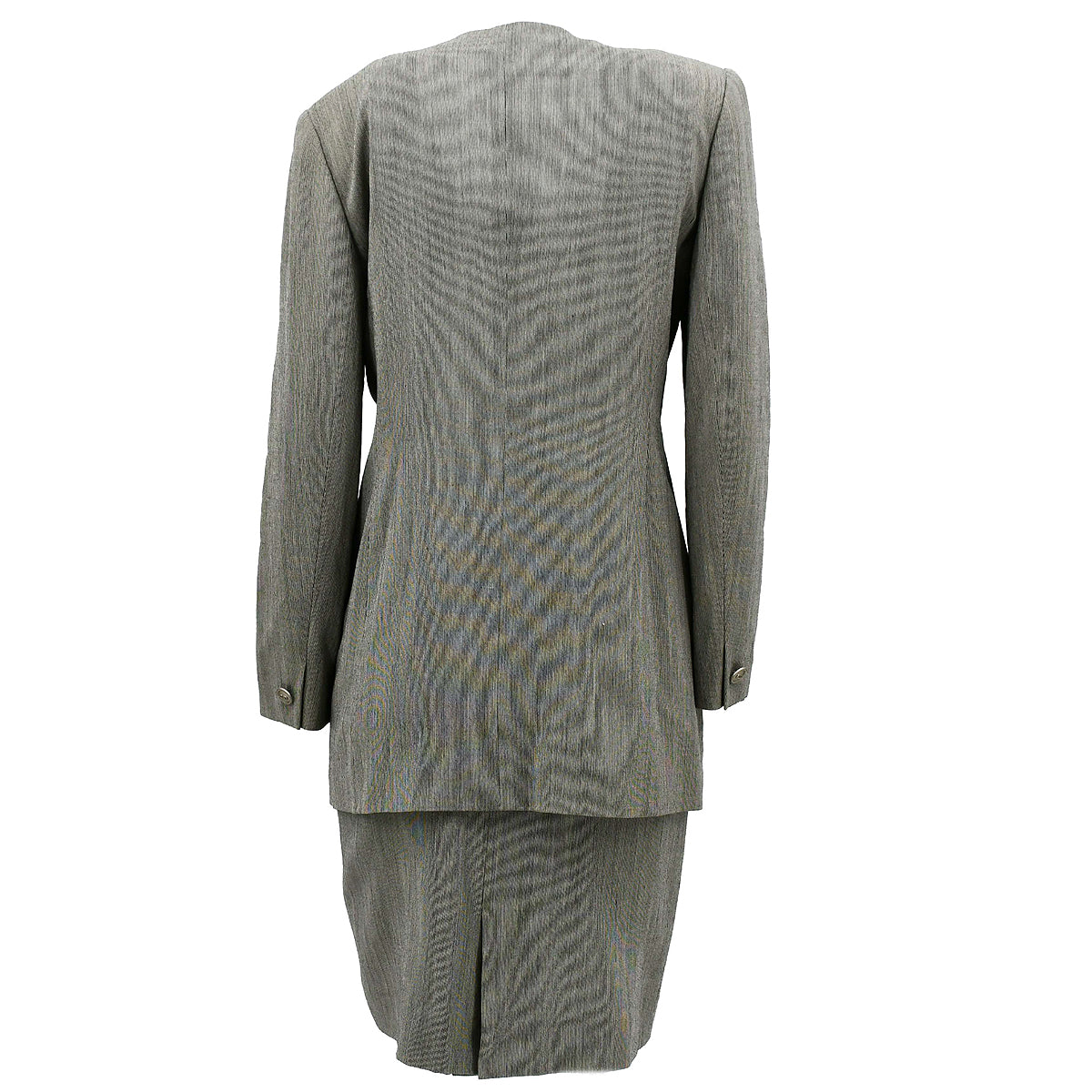 Christian Dior Setup Suit Jacket Skirt Gray 