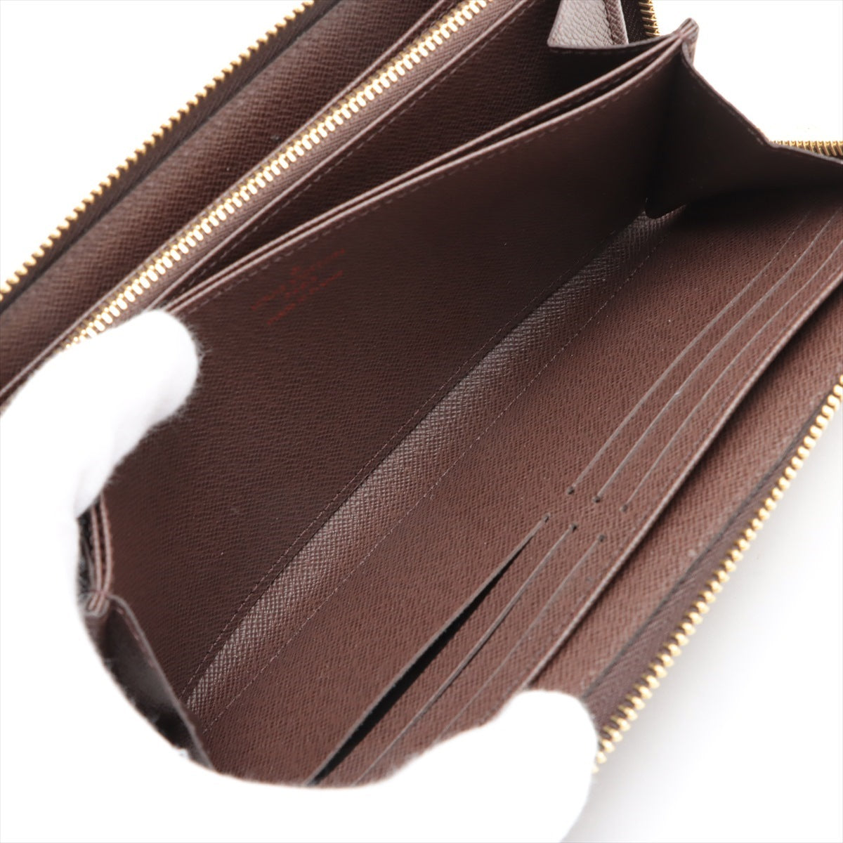 Louis Vuitton Damier Zippy Wallet N41661 Brown Round Zippe Wallet