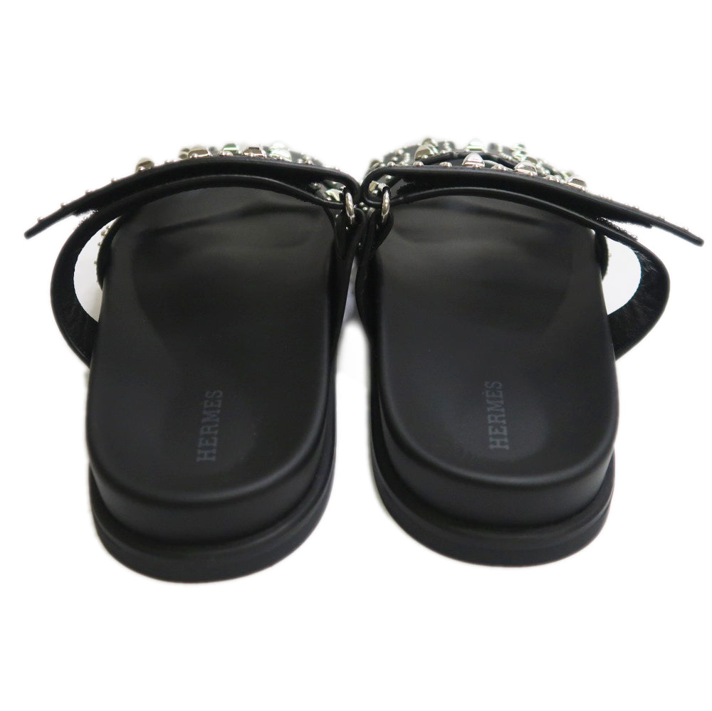 Hermes  Sandalss Size 38 Black Black  Shoes