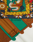 Hermes Carré 90 ASTRES et SOLEILS Sky and Sun SCalf Brown Multicolor Silk  Hermes