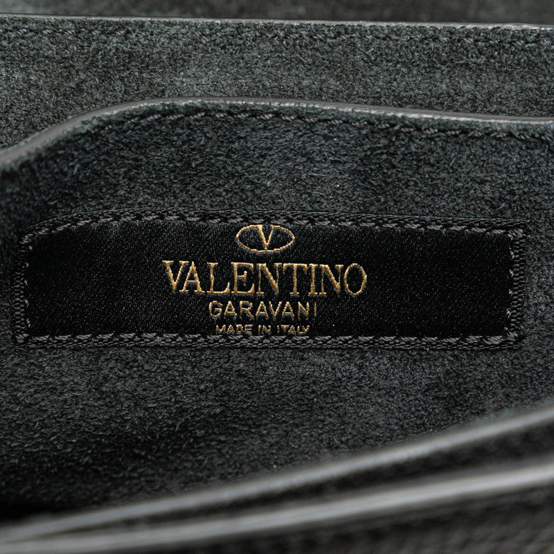 Valentino Rockstud Chain Shoulder Bag Black Multicolor Leather  Valentino