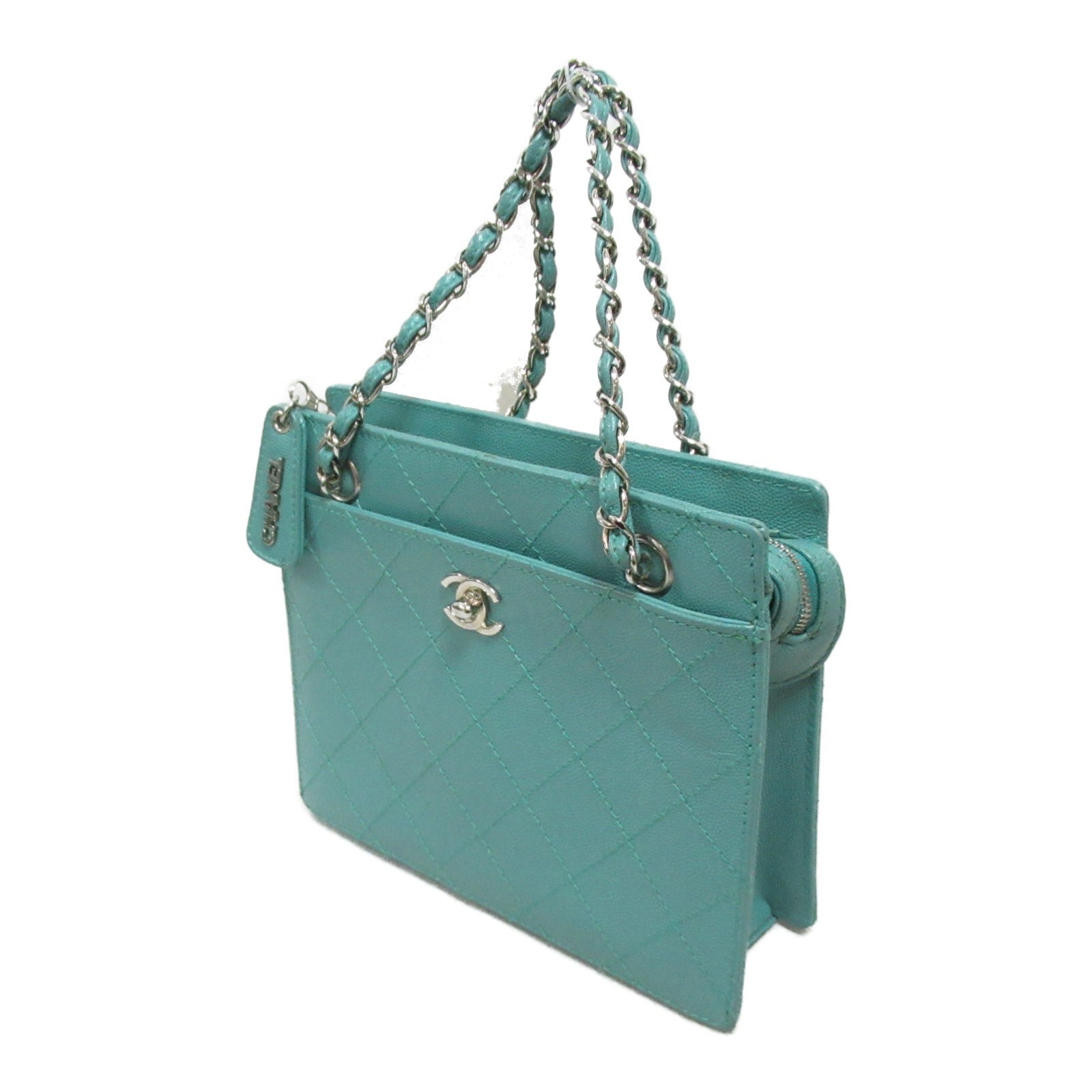 Chanel Chain Handbag Chain Handbag Chain Handbag Cabia S (Green )  Green Turquoise