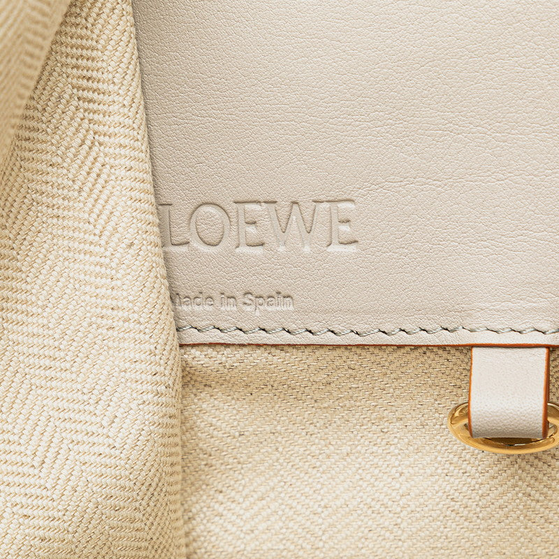 Loewe Hammock Mall Handbag Shoulder Bag 2WAY Light Grey Leather  LOEWE