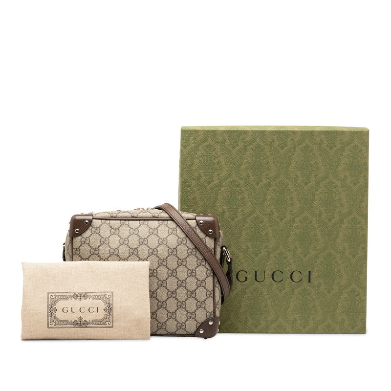 Gucci GG Supreme  Shoulder Bag 626363 Beige Brown PVC Leather  Gucci Ginco Gucci