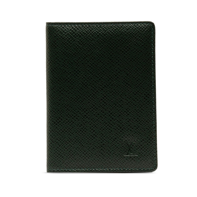 Louis Vuitton Taiga Porte Jaeger Le Coultre Vertical Card Case M30494 Episeum Green Leather Men Louis Vuitton