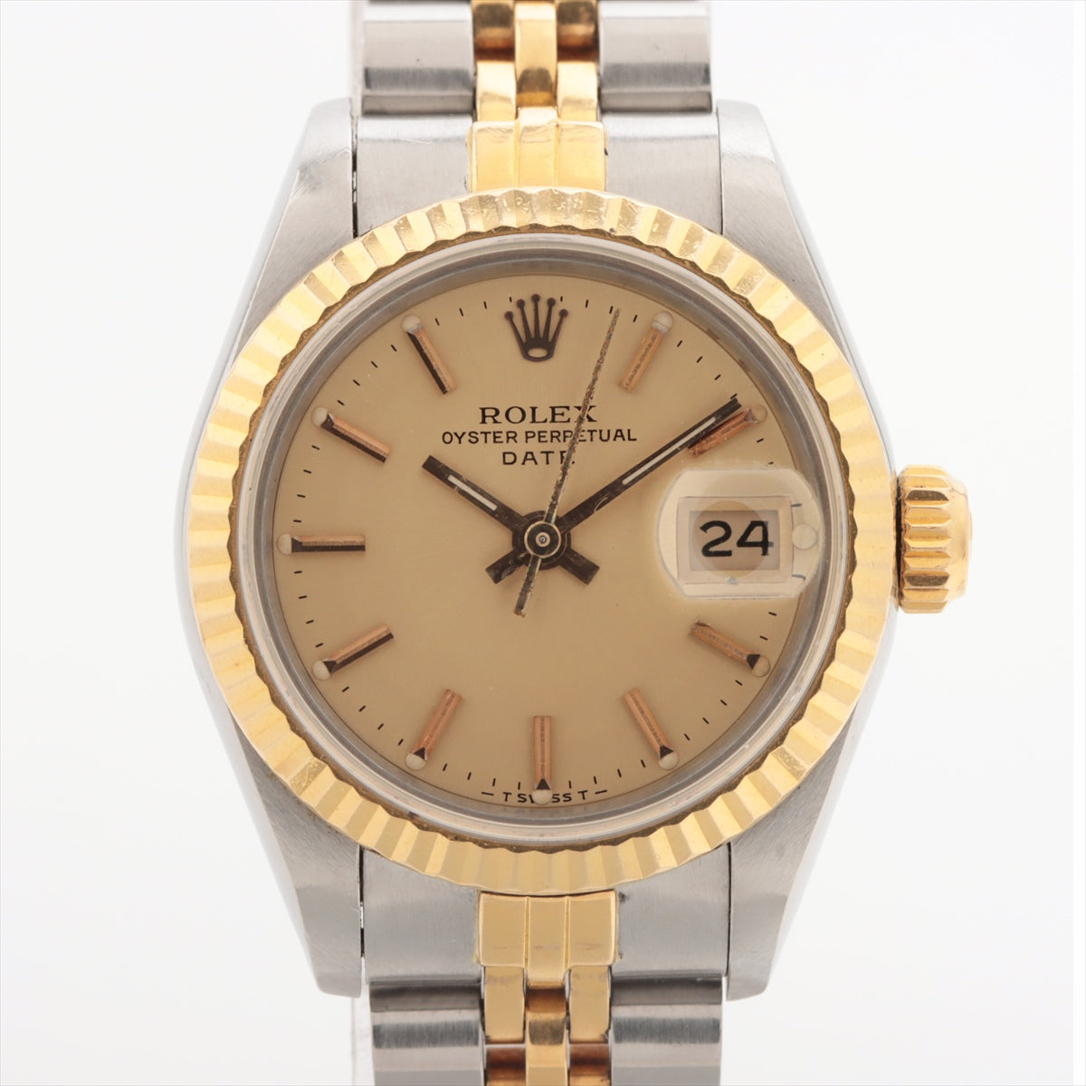 Rolex Oyster Perpetual Date 69173 SSYG AT Champagne