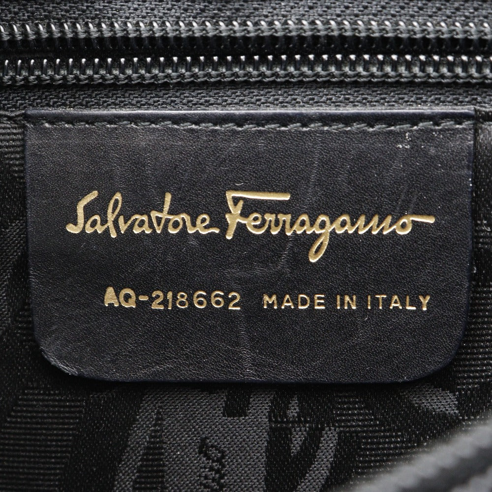 Salvatore Ferragamo Gancini Shoulder Bag Leather Italian A5 Open Gancini   Gancini Ladies