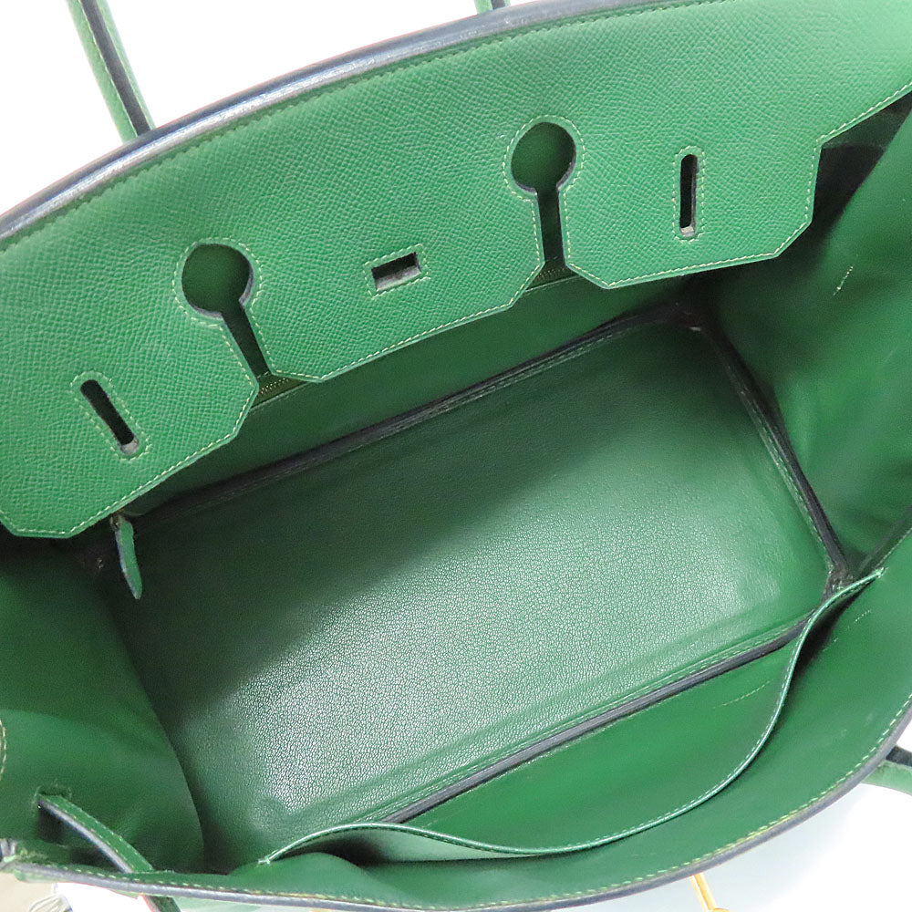 Hermes Birkin 35 Green G  Epsom Handbag  G Mark 2003 Manufactured □ Leather  Mens □ Antique □ Weeda
