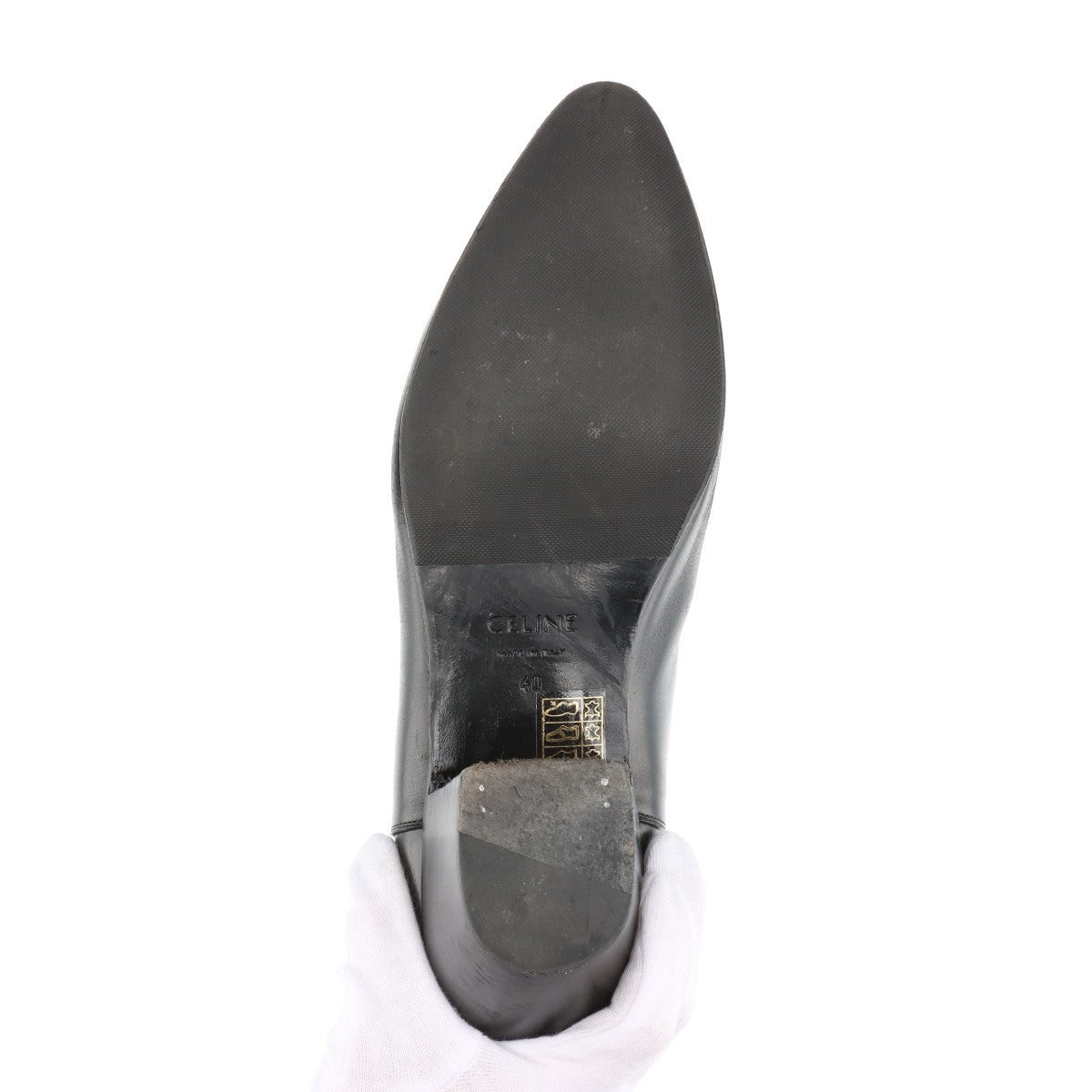 Celine Leather Short Boots EU40  Black MG0291 Box Bag
