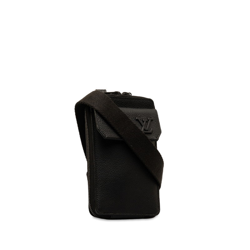 Louis Vuitton M57089 Noir Black Green Leather  Louis Vuitton LV Logo Pouch Shoulder Bag