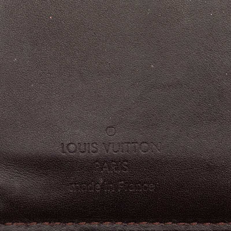 Louis Vuitton Monogram Verne Portefolio Vienna Double Fold Wallet M93521 Amarant Pearl Patent Leather  Louis Vuitton