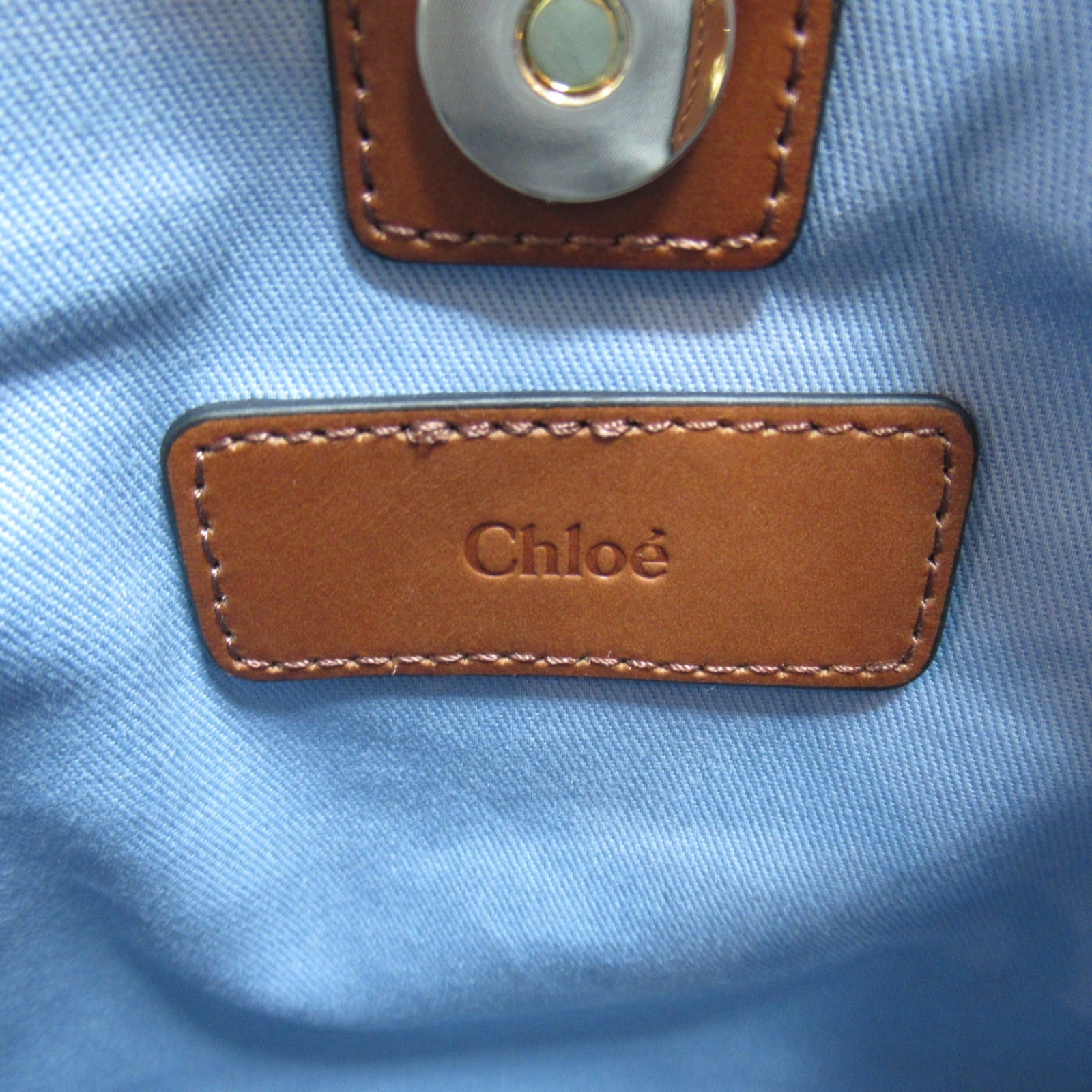 Chloe 2w Shoulder Bag 2way Shoulder Bag Cotton Kids Blue / White C20046Z10