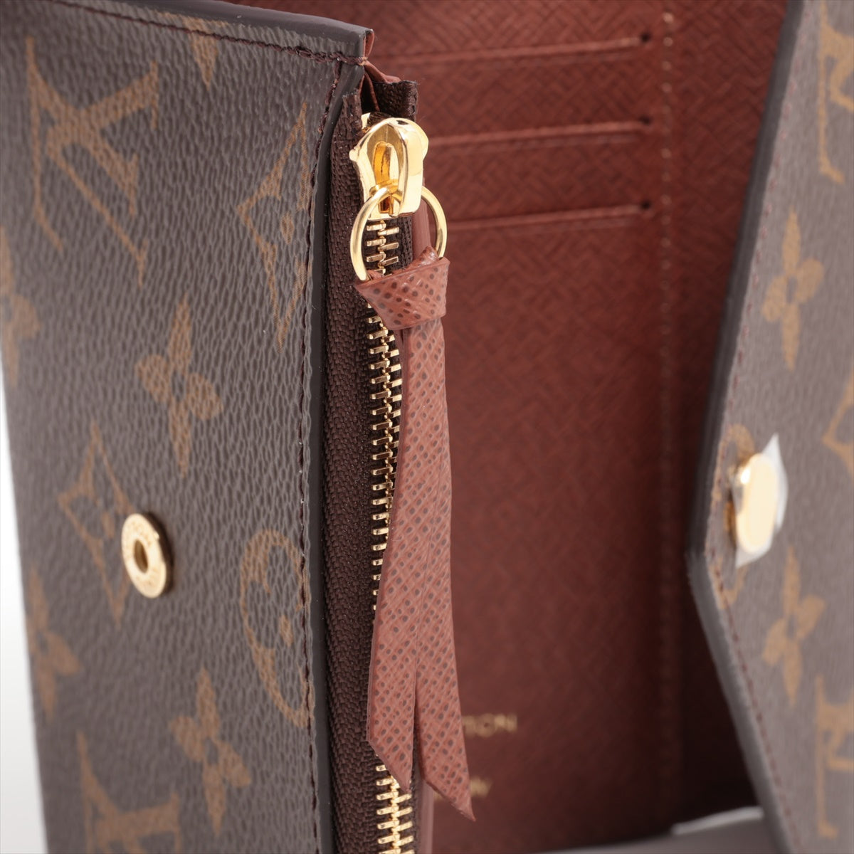 Louis Vuitton Monogram Portfolio Victoria M62472 Brown Compact Wallet