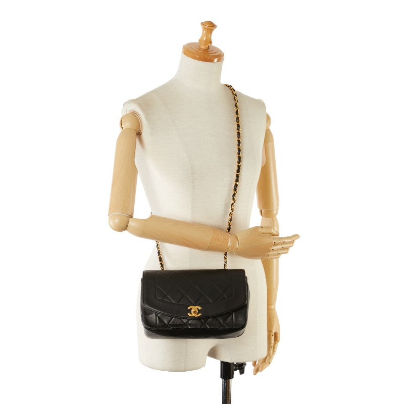 Chanel Matrasse Diana 25 Chain Shoulder Bag Black   Chanel
