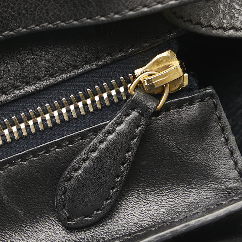Celine Lugg Medium per Handbag Tote Bag Black Beige Leather   Celine