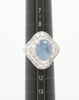 Star Sapphire Diamond Ring Pt900 12.9g 6346 D156 D156