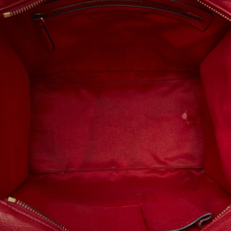 Celine Luggage Mini per Handbag Tote Red Leather  Celine