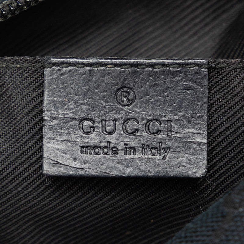 Gucci GG Canvas Pouch 245947 Black Canvas Leather  Gucci