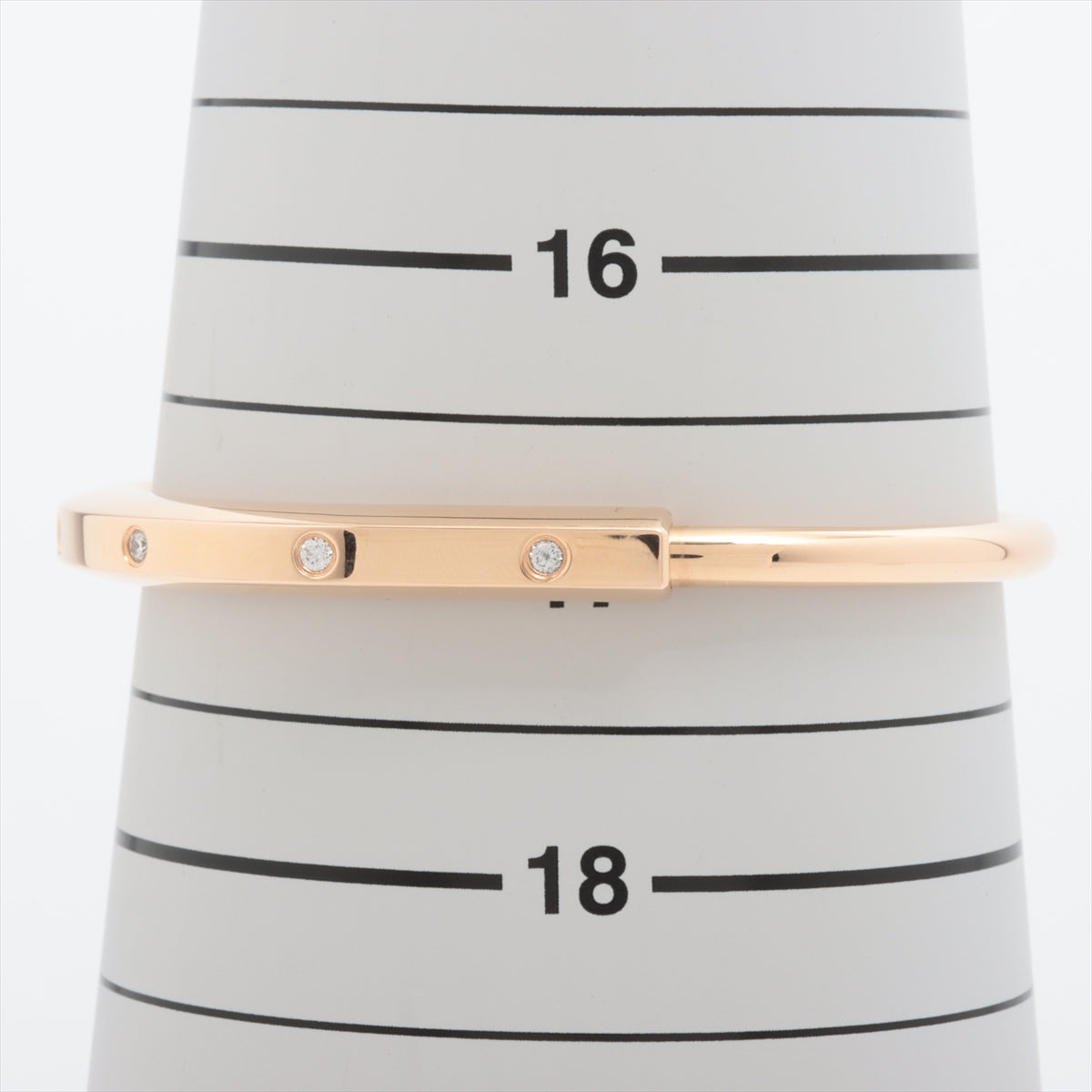 Tiffany Lock Diamond Bangle 750 (PG) 34.9g d0.31