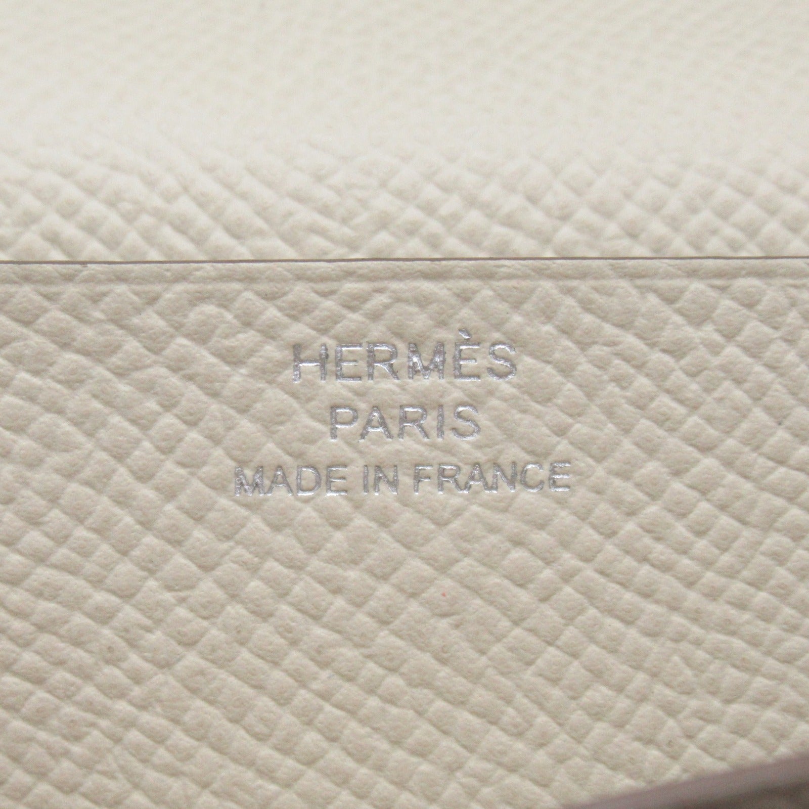 Hermes Hermes sfra Two Fable Wallet Two Foldable Wallet Leather Epsom  White Off-White
