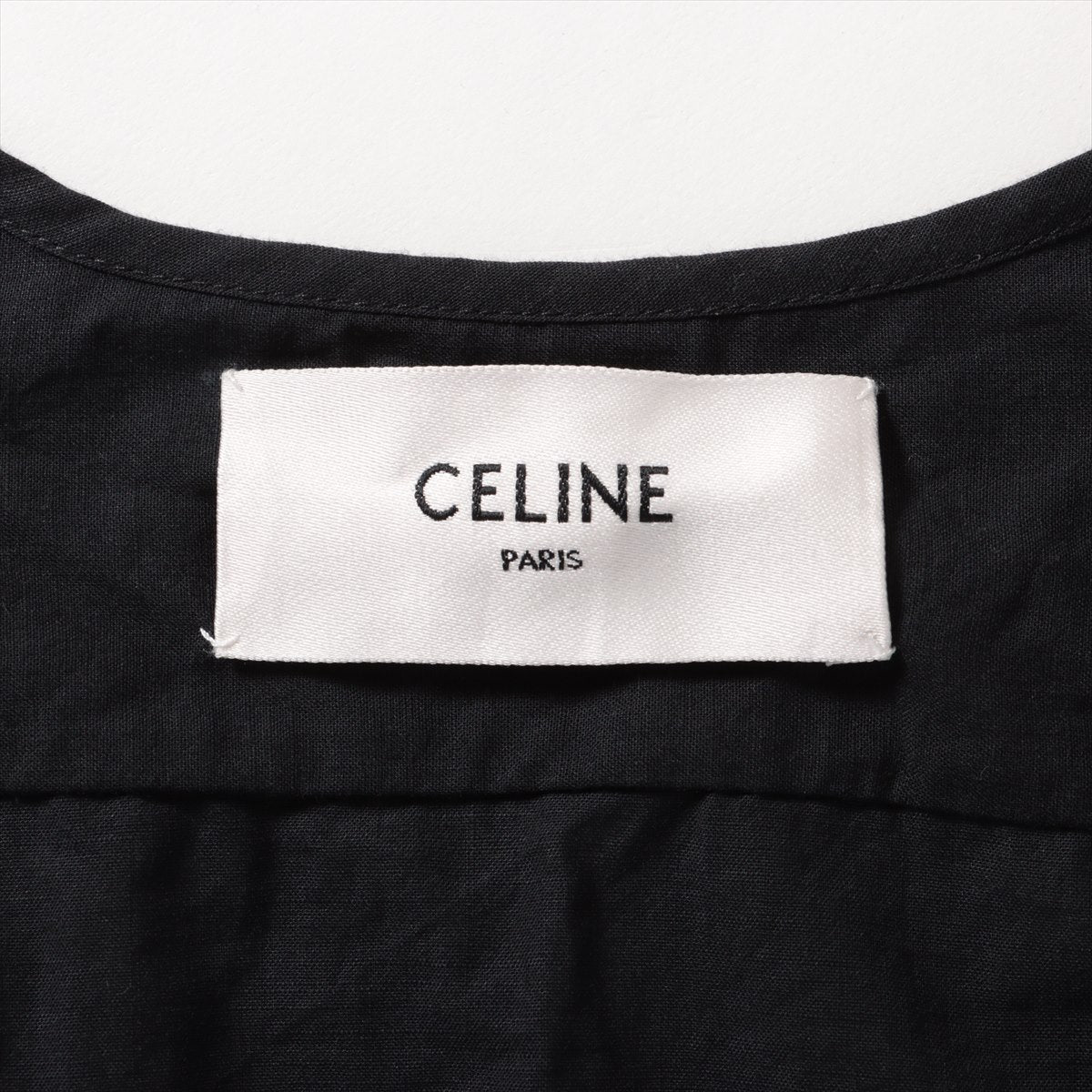 Celine Embroidery Cotton One Earrings 38  Black 2R73J658R Triumph Stitch Charm